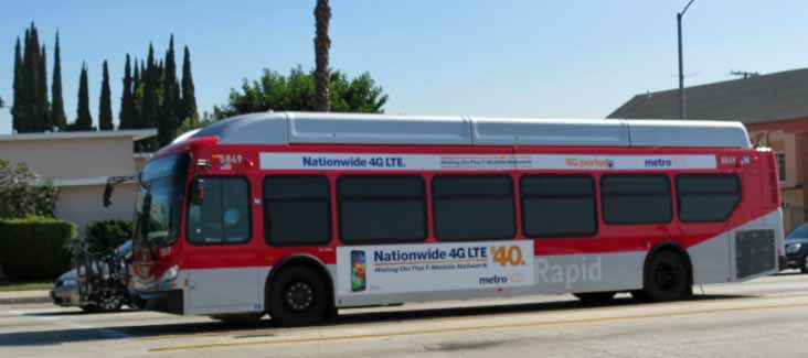 LA Metro Rapid New Flyer Xcelsior XN40 5849